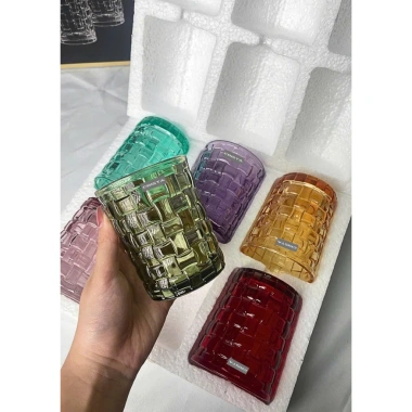 Set 6 Cốc Thủy Tinh Dày 280ml Chịu Nhiệt, Màu Cao Cấp, Hộp Đẹp Beemit - 109.000đ 8