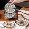 Set 6 đĩa sứ MUEN STYLE - Đĩa ăn bánh kẹo hoa quả, lót & kê, giảm giá 435k 3