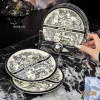 Set 6 đĩa sứ MUEN STYLE - Đĩa ăn bánh kẹo hoa quả, lót & kê, giảm giá 435k 5