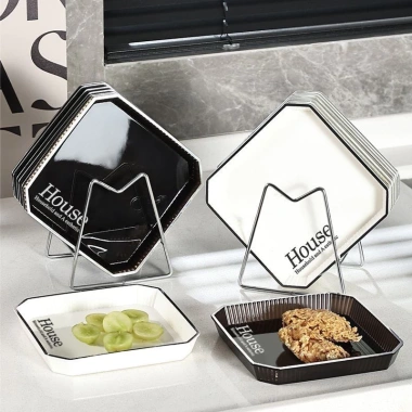 Set 6 Đĩa Vuông Nhựa Smile kèm Giá Đỡ - Đựng Đồ Ăn Vặt, Hoa Quả, Trang Trí Bàn Ăn 2 Set 6 Đĩa Vuông Nhựa Smile kèm Giá Đỡ - Đựng Đồ Ăn Vặt, Hoa Quả, Trang Trí Bàn Ăn 2