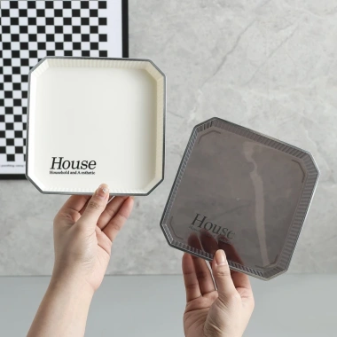 Set 6 Đĩa Vuông Nhựa Smile kèm Giá Đỡ - Đựng Đồ Ăn Vặt, Hoa Quả, Trang Trí Bàn Ăn 4 Set 6 Đĩa Vuông Nhựa Smile kèm Giá Đỡ - Đựng Đồ Ăn Vặt, Hoa Quả, Trang Trí Bàn Ăn 4