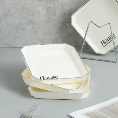 Set 6 Đĩa Vuông Nhựa Smile kèm Giá Đỡ - Đựng Đồ Ăn Vặt, Hoa Quả, Trang Trí Bàn Ăn 6 Set 6 Đĩa Vuông Nhựa Smile kèm Giá Đỡ - Đựng Đồ Ăn Vặt, Hoa Quả, Trang Trí Bàn Ăn 6