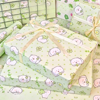 Set 6 giấy gói quà cute random, thiết kế dễ thương, phù hợp handmade, chỉ 42.630₫ 7