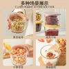 Set 6 hộp đựng thực phẩm thủy tinh tròn nắp đậy - Chống rò gỉ, ngăn mùi, bé dặm, 169.999₫ 4