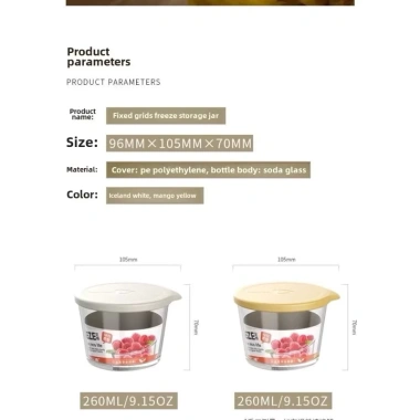 Set 6 hộp đựng thực phẩm thủy tinh tròn nắp đậy - Chống rò gỉ, ngăn mùi, bé dặm, 169.999₫ 7