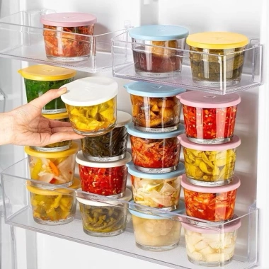 Set 6 hộp đựng thực phẩm thủy tinh tròn nắp đậy - Chống rò gỉ, ngăn mùi, bé dặm, 169.999₫ 9