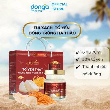 Set 6 hũ 70ml Túi xách DAPYEN Tổ yến chưng 30% yến thật bồi bổ sức khỏe sang trọng 5