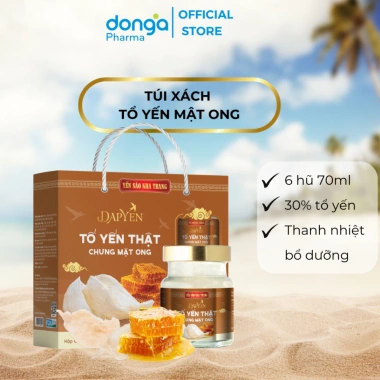Set 6 hũ 70ml Túi xách DAPYEN Tổ yến chưng 30% yến thật bồi bổ sức khỏe sang trọng 10