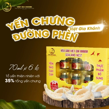 Set 6 Hũ Hộp Quà Tặng Yến Sào 70ml-150ml - Yến Chưng Việt Gia Khánh 35% - Hỗ Trợ Sức Khỏe Sắc Đẹp - 250k 3