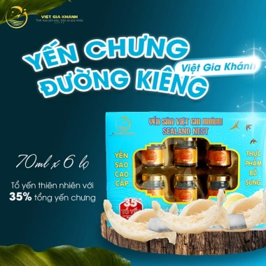 Set 6 Hũ Hộp Quà Tặng Yến Sào 70ml-150ml - Yến Chưng Việt Gia Khánh 35% - Hỗ Trợ Sức Khỏe Sắc Đẹp - 250k 4