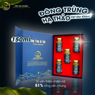 Set 6 Hũ Hộp Quà Tặng Yến Sào 70ml-150ml - Yến Chưng Việt Gia Khánh 35% - Hỗ Trợ Sức Khỏe Sắc Đẹp - 250k 6
