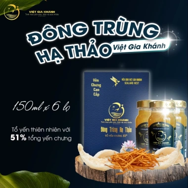 Set 6 Hũ Hộp Quà Tặng Yến Sào 70ml-150ml - Yến Chưng Việt Gia Khánh 35% - Hỗ Trợ Sức Khỏe Sắc Đẹp - 250k 10