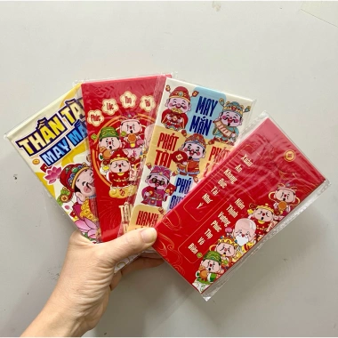Set 6 Lì Xì Đỏ Truyền Thống 2.026 Thiết Kế Mới Giá Ưu Đãi 9.200 VND May Mắn Tết 9