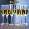 Set 6 Ly Thủy Tinh Flute Trắng DEITER 200ml Pha Lê Cao Cấp – Sang Trọng, Giá Ưu Đãi 60.000₫