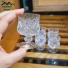 Set 6 ly thủy tinh nhỏ xinh, cốc có chân 2 mẫu họa tiết - Trang trí tiệc, bàn ăn, phòng khách - Giá ưu đãi 39.000 VND