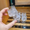 Set 6 ly thủy tinh nhỏ xinh, cốc có chân 2 mẫu họa tiết - Trang trí tiệc, bàn ăn, phòng khách - Giá ưu đãi 39.000 VND 3