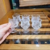 Set 6 ly thủy tinh nhỏ xinh, cốc có chân 2 mẫu họa tiết - Trang trí tiệc, bàn ăn, phòng khách - Giá ưu đãi 39.000 VND 7