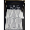 Set 6 ly thủy tinh vân lưới CRISTA HOME - Giá 485k, tinh tế, chịu nhiệt 10