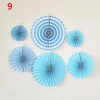 Set 6 quạt giấy xanh dương - Trang trí sự kiện, lễ hội, tết, chỉ 35.000 VNĐ