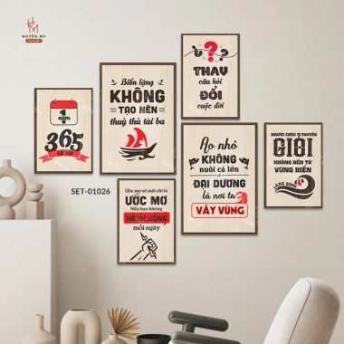 Set 6 Tranh Dán Tường Động Lực - Truyền Cảm Hứng Văn Phòng Huyền My Decor 4