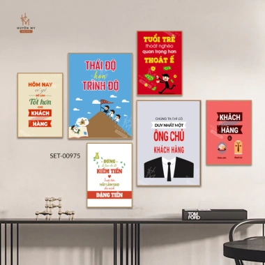 Set 6 Tranh Dán Tường Động Lực - Truyền Cảm Hứng Văn Phòng Huyền My Decor 7
