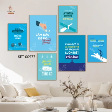 Set 6 Tranh Dán Tường Động Lực - Truyền Cảm Hứng Văn Phòng Huyền My Decor 9