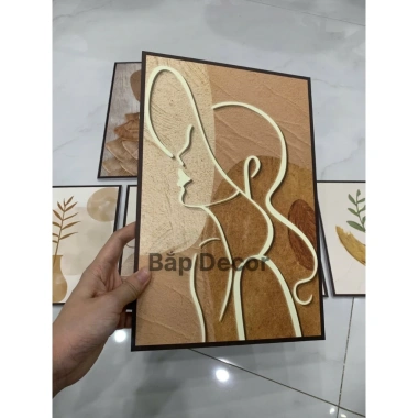 Set 6 tranh decor treo tường, dán tường kèm băng dính, trang trí phòng khách, phòng ngủ, giảm giá 96.000 VND 4