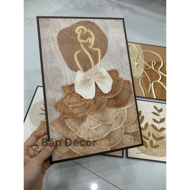 Set 6 tranh decor treo tường, dán tường kèm băng dính, trang trí phòng khách, phòng ngủ, giảm giá 96.000 VND 5