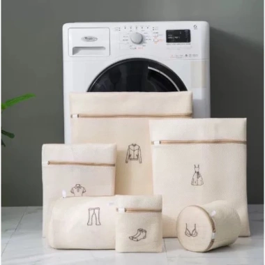 SET 6 túi giặt 2 lớp khóa kéo bảo vệ quần áo trong máy giặt - đa kích cỡ 10
