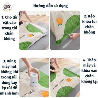 Set 6 túi hút chân không đựng quần áo, chăn gối - TDG HH206, bền, giá 169.000₫
