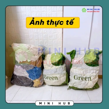 Sét 6 Túi Hút Chân Không Xanh Lá - Đựng Chăn Màn, Tặng Bơm Điện Cực, 63.063₫ 2