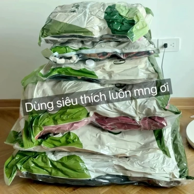 Sét 6 Túi Hút Chân Không Xanh Lá - Đựng Chăn Màn, Tặng Bơm Điện Cực, 63.063₫ 9