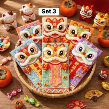 Set 60 Mix 6 mẫu Lixi 2.026 Long Lân Phượng Thần Tài - Mã Đáo Thành Công 145k 3