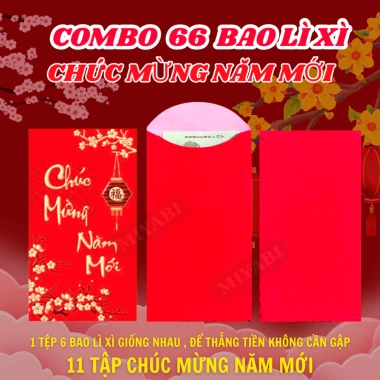 Set 66 Bao Lì Xì 2.026 Combo 6 Màu Đỏ May Mắn - MIYABI Giá Ưu Đãi 86.666₫
