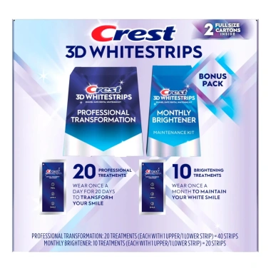 SET 7 GÓI Miếng dán trắng răng Crest 3D White - Răng trắng sáng, an toàn men răng, Chính Hãng 4 SET 7 GÓI Miếng dán trắng răng Crest 3D White - Răng trắng sáng, an toàn men răng, Chính Hãng 4
