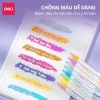 Set 8 Bút Highlight 2 Đầu Nhớ Dòng, Trang Trí Đánh Dấu Pastel Deli Dạ Quang - Học Sinh & Văn Phòng, Giá 53.000đ 2