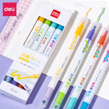 Set 8 Bút Highlight 2 Đầu Nhớ Dòng, Trang Trí Đánh Dấu Pastel Deli Dạ Quang - Học Sinh & Văn Phòng, Giá 53.000đ 9