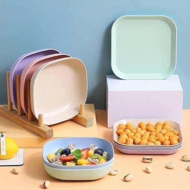 Set 8 đĩa nhựa lúa mạch vuông đựng hoa quả, thực phẩm 4 nông 4 sâu giảm giá 18% chỉ 14.499 VND 10 Set 8 đĩa nhựa lúa mạch vuông đựng hoa quả, thực phẩm 4 nông 4 sâu giảm giá 18% chỉ 14.499 VND 10