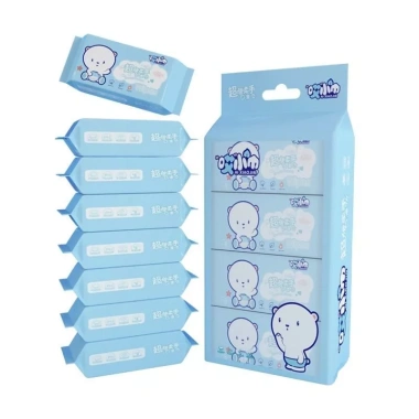 Set 8 gói khăn giấy ướt mini bỏ túi đa năng - An toàn, tiện dụng, 28.000 VND