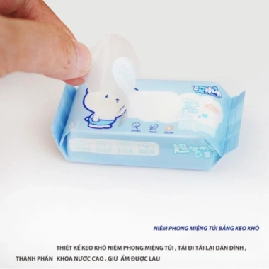 Set 8 Gói Khăn Giấy Ướt Mini Bỏ Túi Tiện Lợi - Khăn ướt trẻ em, lau tay đa năng