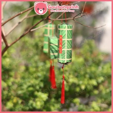 Set 8 Liễn Bánh Chưng & Bánh Tét Mô Hình Treo Cây Đào Mai - Giá 16.000₫ Mã 503.045