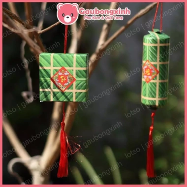 Set 8 Liễn Bánh Chưng & Bánh Tét Mô Hình Treo Cây Đào Mai - Giá 16.000₫ Mã 503.045