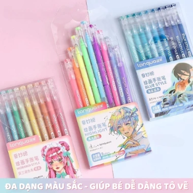 Set 9 Bút Vẽ Nhiều Màu Morandi Ngòi 0.5mm - Màu Tươi Sáng, Giá Ưu Đãi 32.560₫