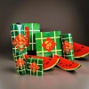 Set 9 Đồ Decor Giấy Bánh Chưng, Bánh Tét, Dưa Hấu - Trang trí Tết, Giá 59.000₫ 3