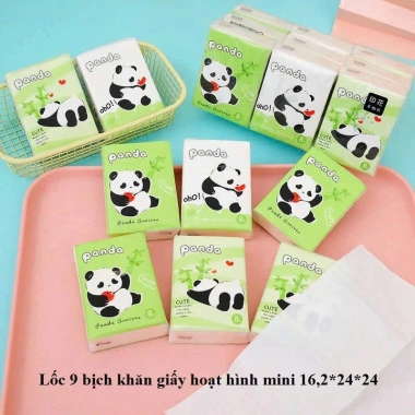 Set 9 gói khăn giấy khô đa năng bỏ túi họa tiết hoạt hình cute - Giá 28.000₫ 2