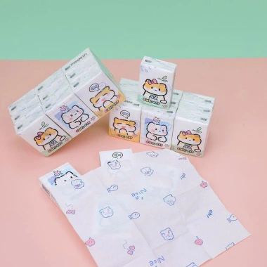Set 9 gói khăn giấy khô đa năng bỏ túi họa tiết hoạt hình cute - Giá 28.000₫ 5