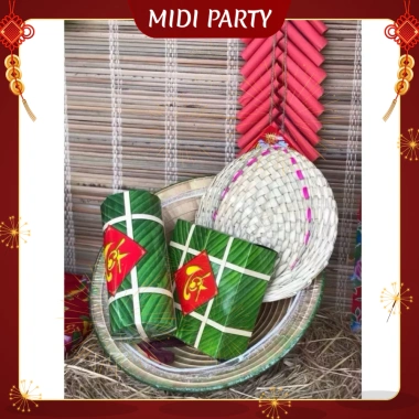 Set 9 Mô Hình Bánh Chưng, Bánh Tét, Dưa Hấu Giấy Cứng - Tiểu Cảnh Trang Trí Tết 2.026 Giá Ưu Đãi 21.900 VND