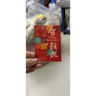 Set 95-100 vỏ túi 7x10cm Happy New Year 2.025 - Giá 18.000 VND, giảm sâu, in màu rực rỡ, làm quà tặng