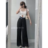 Set ảnh tự chụp phối kẻ áo cổ én và quần culottes suông tách lẻ, phù hợp đi làm công sở, thời trang hiện đại, siêu giảm giá chỉ 235k 4