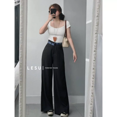Set ảnh tự chụp phối kẻ áo cổ én và quần culottes suông tách lẻ, phù hợp đi làm công sở, thời trang hiện đại, siêu giảm giá chỉ 235k 4 Set ảnh tự chụp phối kẻ áo cổ én và quần culottes suông tách lẻ, phù hợp đi làm công sở, thời trang hiện đại, siêu giảm giá chỉ 235k 4